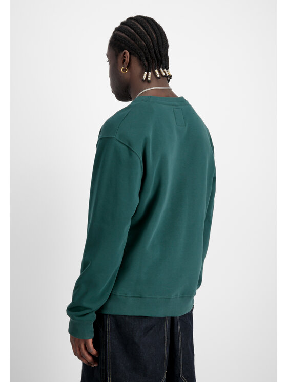Alpha Industries Alpha Industries Bluza Basic Small Logo Sweatshirt Zielony Regular Fit