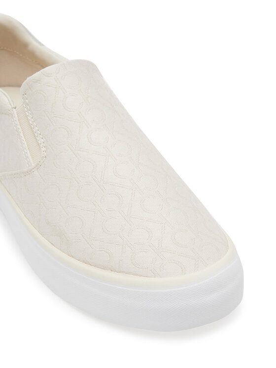 Calvin Klein Calvin Klein Teniși Vulc Slip On - Jacq HW0HW02411 Écru