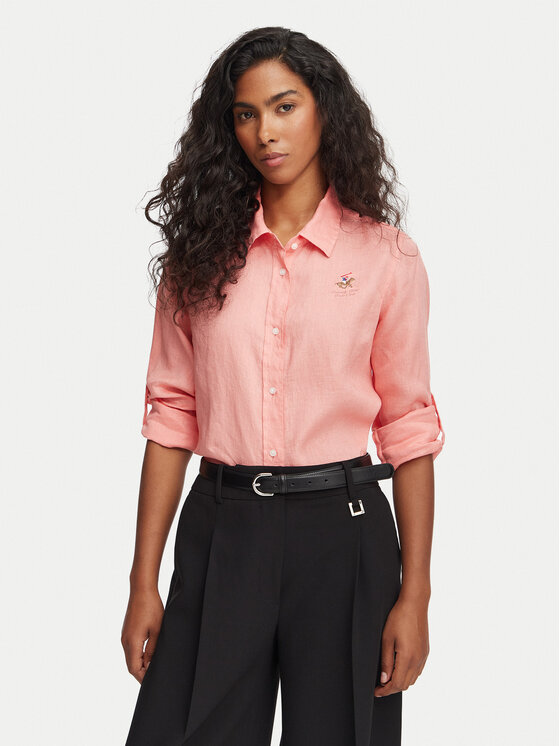 Beverly Hills Polo Club Beverly Hills Polo Club Košeľa P-SS26W-SH0004 Koralová Regular Fit