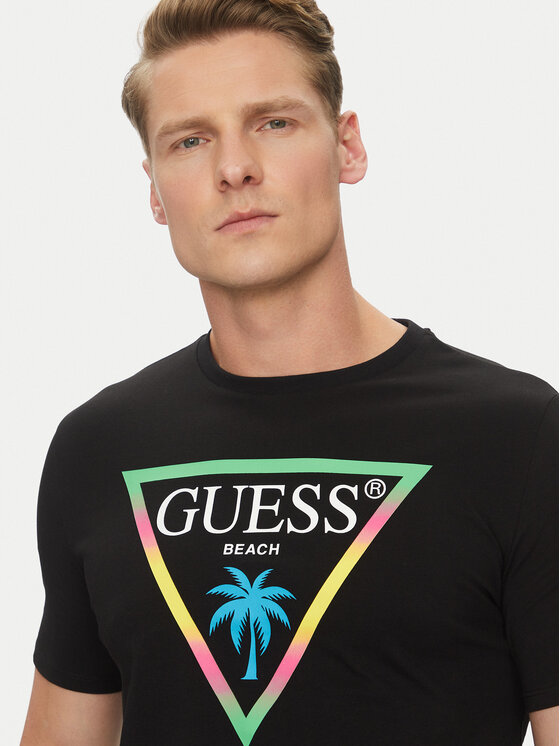 Guess Guess Majica F5GI00 J1314 Črna Slim Fit