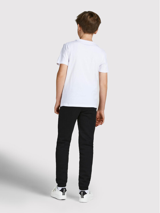 Jack & Jones Junior Jack & Jones Junior Teplákové kalhoty Gordon 12179798 Černá Regular Fit