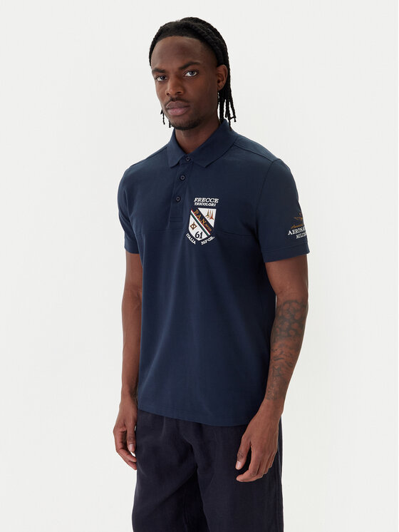 Aeronautica Militare Aeronautica Militare Polokošile 261PO1915UP00191 Tmavomodrá Regular Fit