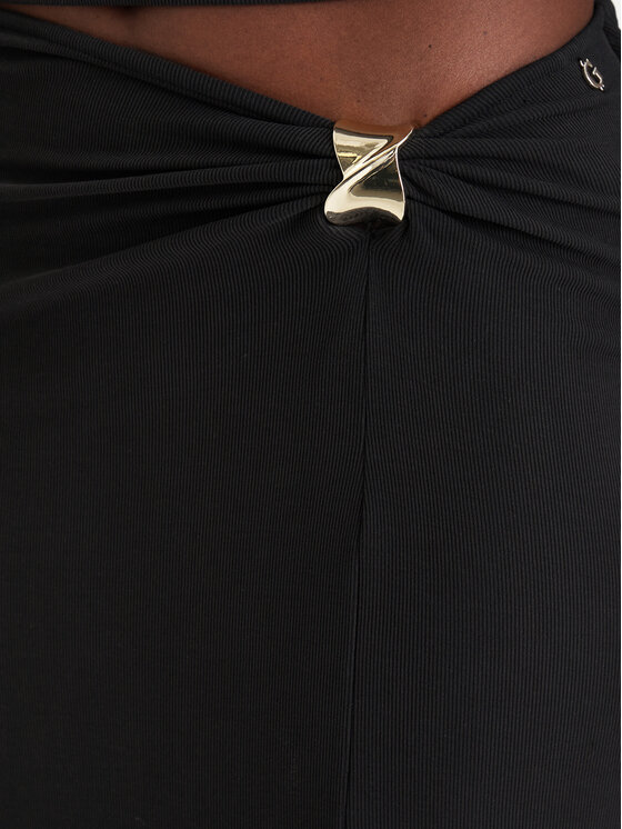 Guess Guess Fustă maxi W6GD15 K2936 Negru Slim Fit