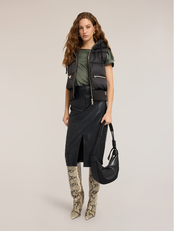 Motivi Motivi Bezrękawnik F014Q000746N033 Czarny Regular Fit