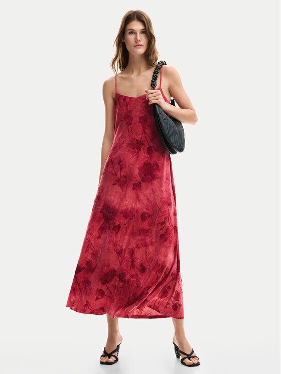 Desigual Desigual Letní šaty Madison 26SWVK01 Červená Regular Fit