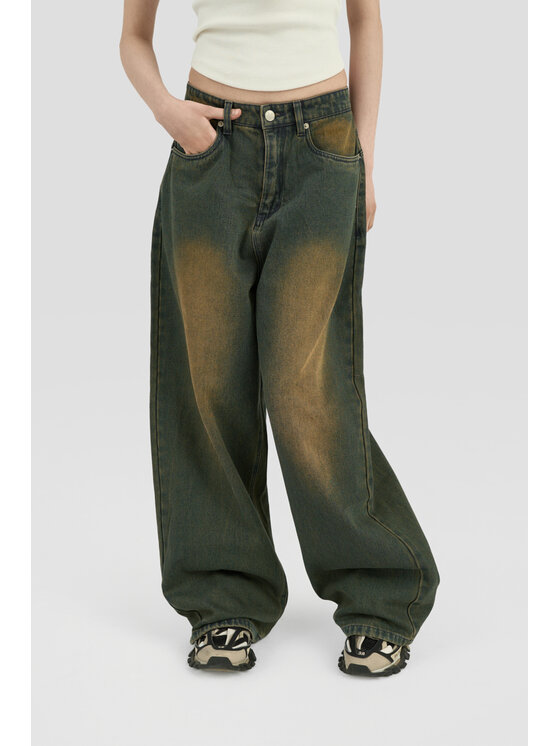 2005 2005 Jeansy Ultra Baggy Fit Corrode Blue Denim Niebieski