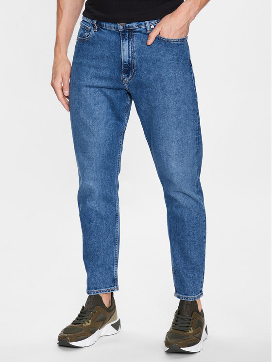 Calvin Klein Дънки K10K110956 Тъмносин Tapered Fit