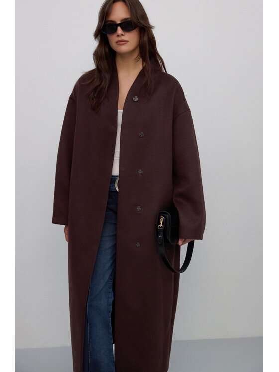 Estro Estro Cappotto ER00117932 Marrone Loose Fit