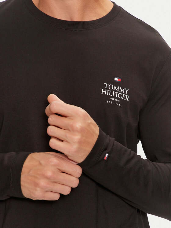 Tommy Hilfiger Tommy Hilfiger Hosszú ujjú MW0MW36501 Fekete Regular Fit