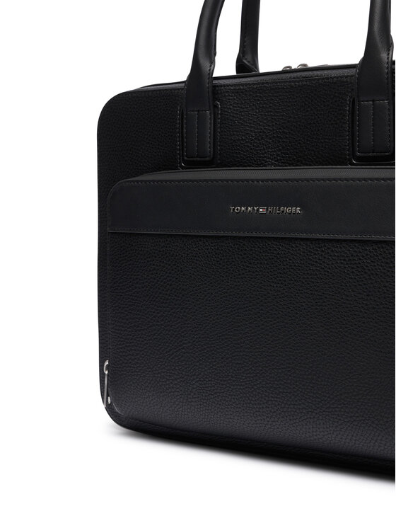 Tommy Hilfiger Tommy Hilfiger Geantă pentru laptop Th Central Slim Computer Bag AM0AM14730 Negru