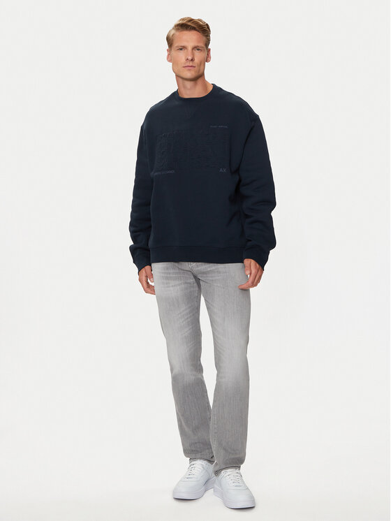 Armani Exchange Armani Exchange Pulóver 6DZMAA ZJKAZ 1510 Sötétkék Regular Fit