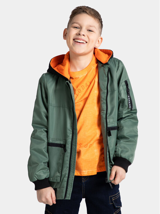Coccodrillo Coccodrillo Kevad-sügis jope WC4152705OBK Roheline Regular Fit