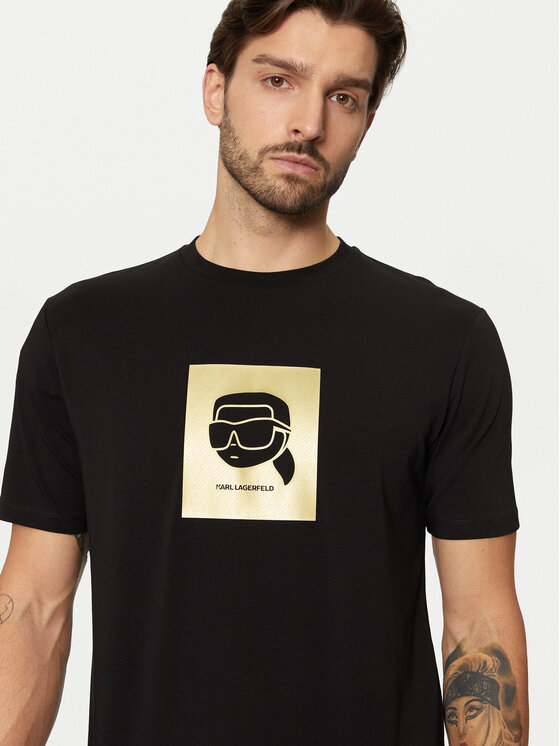 KARL LAGERFELD KARL LAGERFELD T-shirt 755460 551235 Crna Regular Fit