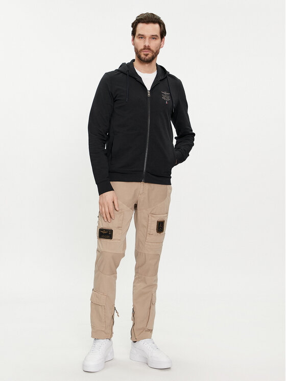 Aeronautica Militare Aeronautica Militare Majica dugih rukava 241FE1749F459 Crna Regular Fit