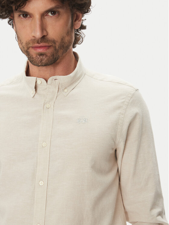 La Martina La Martina Särk Alvin MAC006 TL141 Beež Regular Fit