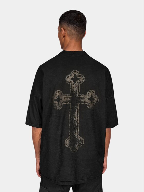 MADE BY SOCIETY MADE BY SOCIETY T-Shirt Tricou Le Noir - T17462 Czarny Basic Fit