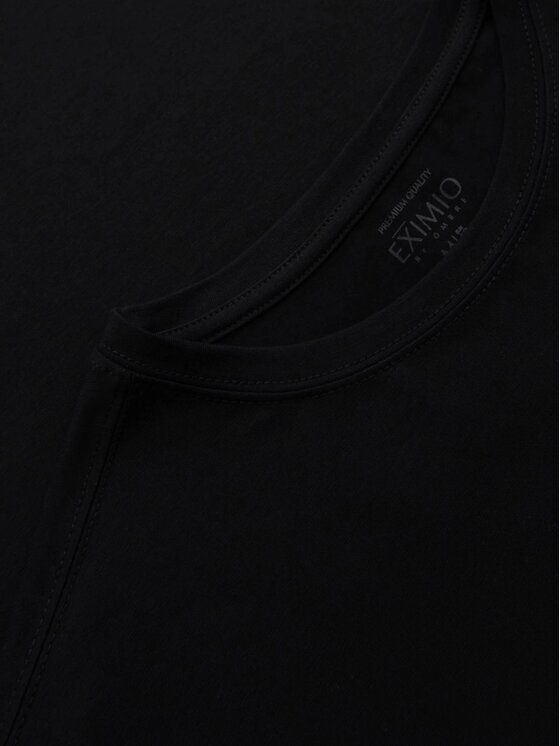 Ombre Ombre Longsleeve OM-LSBC-0124 Czarny Slim Fit