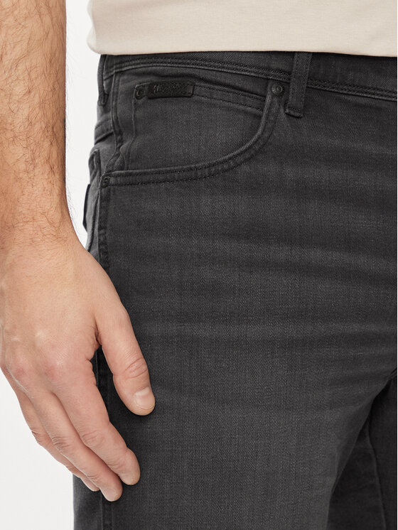 Wrangler Jeans Uomo Regular Fit Texas Stretch + Cintura In Pelle (Nero O Marrone) - Vestibilità Normale, Colore Darkstone (Taglia 40W X 30L)