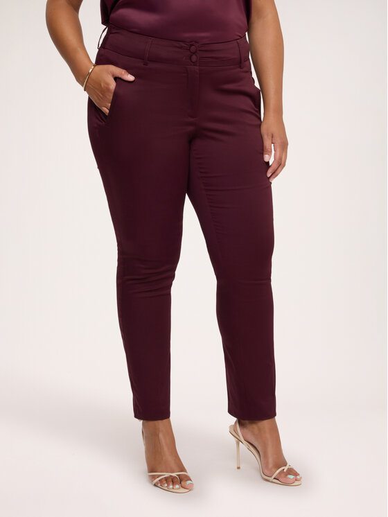 Fiorella Rubino Fiorella Rubino Pantaloni di tessuto P058L002445N036 Bordeaux Slim Fit