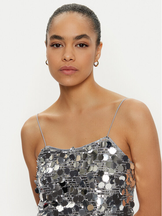 ONLY ONLY Abito da cocktail Jadel 15332687 Argento Regular Fit