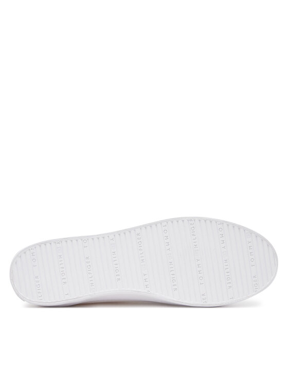 Tommy Hilfiger Tommy Hilfiger Laisvalaikio batai Vulc Canvas Lace Up Sneaker FW0FW08647 Balta