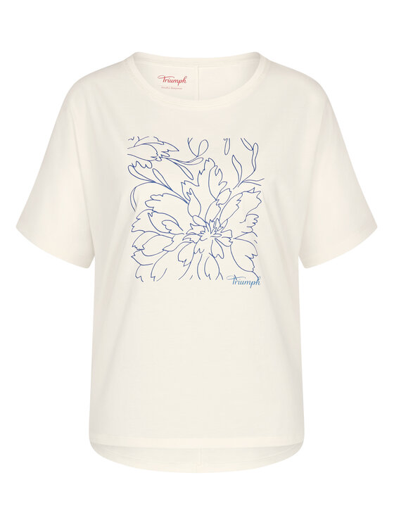 Triumph Triumph Koszulka piżamowa Mix & Match 10218281 Beżowy Relaxed Fit