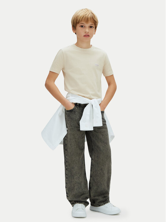 Calvin Klein Jeans Calvin Klein Jeans Marškinėliai LVCKSJA08B Smėlio Regular Fit