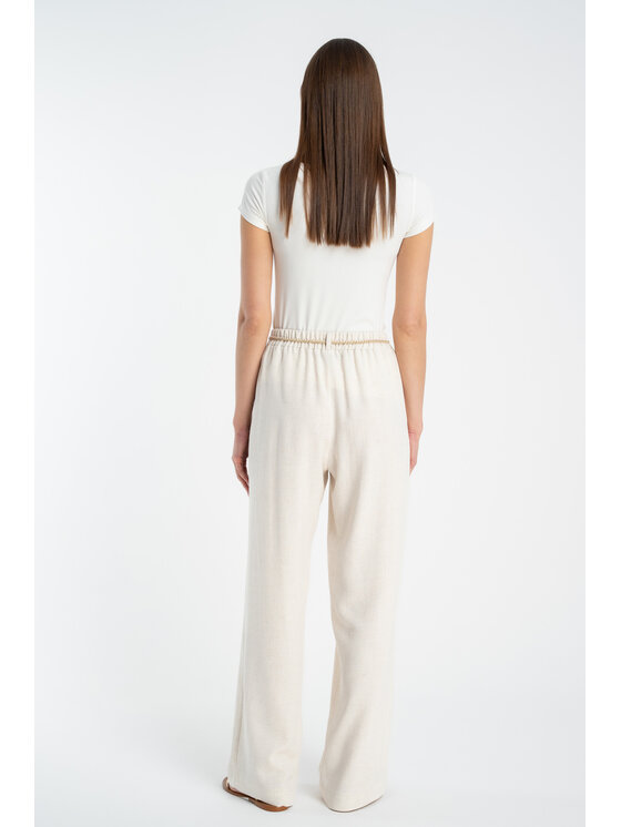 CLICK CLICK Παντελόνι υφασμάτινο 30-434 Εκρού Modern Relaxed Fit