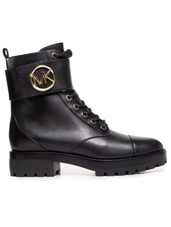 tatum leather and logo combat boot