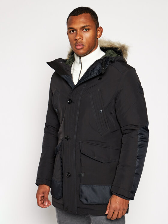 G-Star Raw G-Star Raw Parka Vodan Faux Fur D17614-A281-6484 Črna Regular Fit