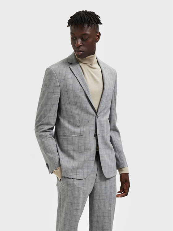 Selected Homme Сако 16087746 Сив Slim Fit