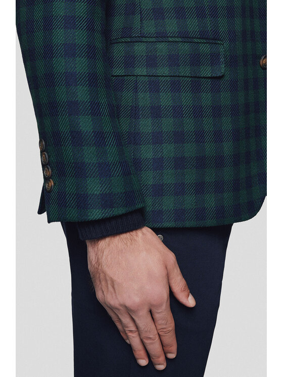 Lancerto Lancerto Marynarka Molfetta MA131224000002 Zielony Slim Fit