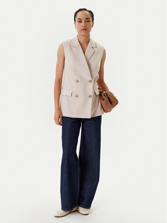 United Colors Of Benetton United Colors Of Benetton Mellény 29KBDJ00W Bézs Regular Fit