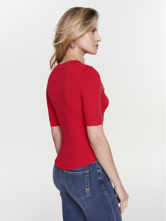 PINKO Pinko Pulover Attinio 100419 A0LD Rdeča Slim Fit