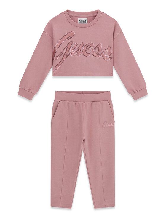 Guess Guess Φόρμα K6YG06 K4423 Ανοιχτό ροζ Regular Fit