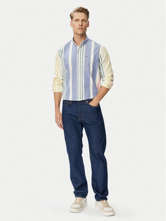 Tommy Jeans Tommy Jeans Košulja Oxford DM0DM23246 Šarena Relaxed Fit