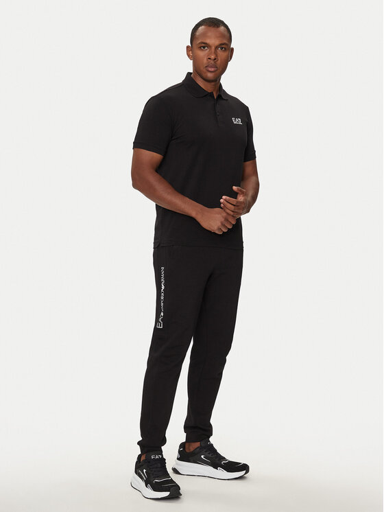 EA7 Emporio Armani EA7 Emporio Armani Polokošile 8NPF14 PJVQZ 1200 Černá Regular Fit