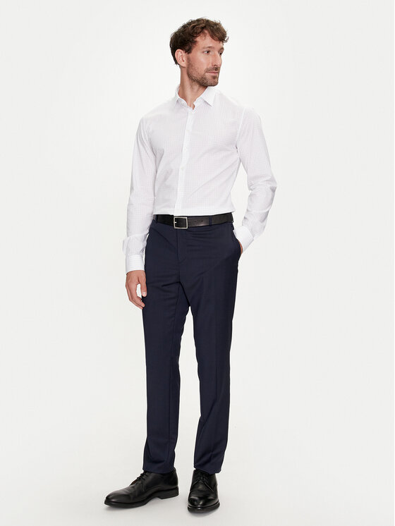 Calvin Klein Calvin Klein Koszula K10K113163 Biały Slim Fit