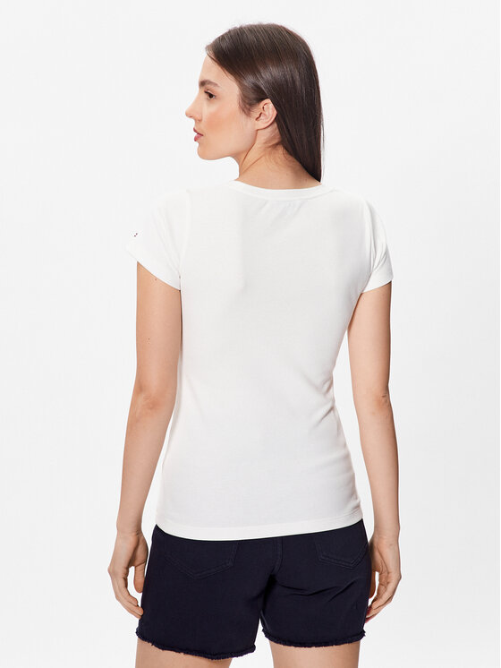 Tommy Hilfiger Tommy Hilfiger T-krekls UW0UW04397 Écru Regular Fit