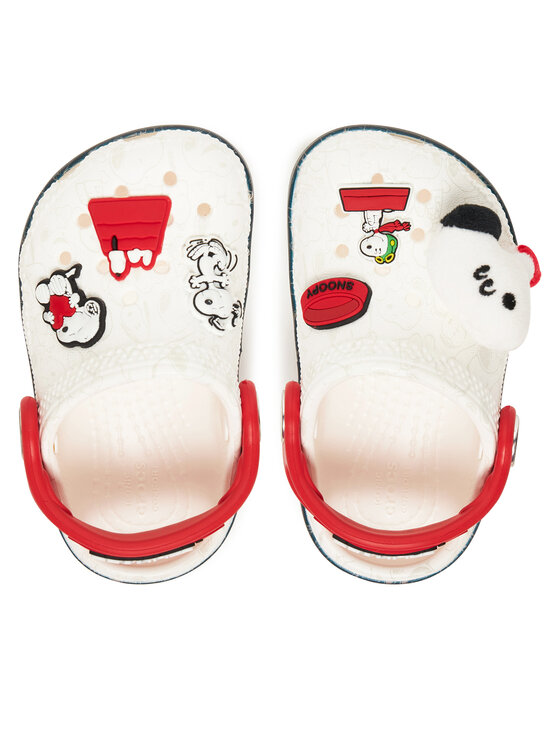 Crocs Crocs Klapki Classic Peanuts 211126 Biały