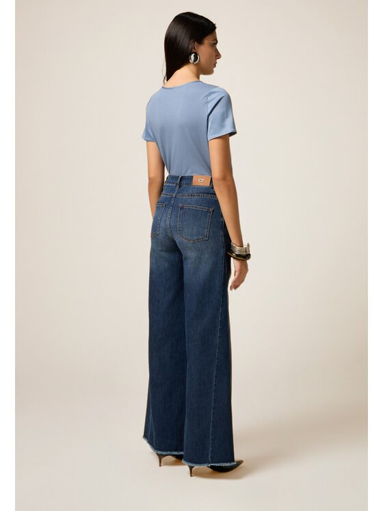 Oltre Oltre Jeans P408R008680N024 Blu Baggy Fit