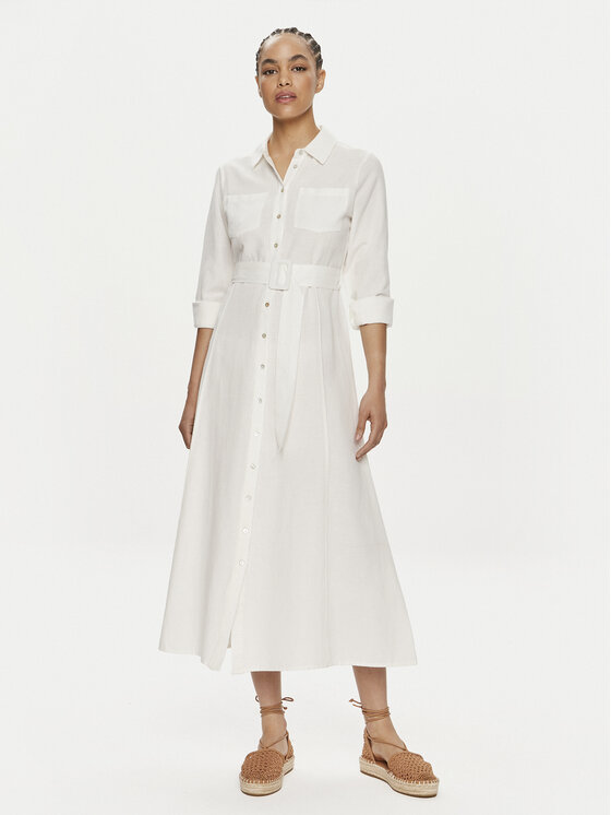 ONLY ONLY Srajčna obleka Callie 15318799 Bela Regular Fit
