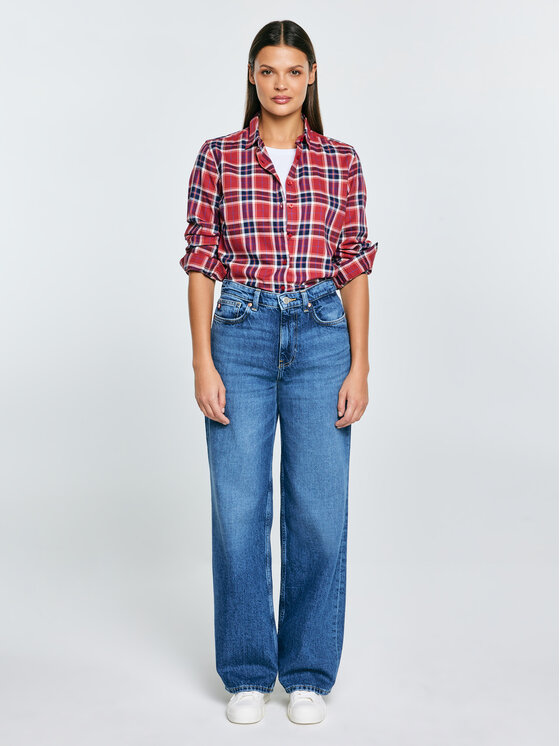 BIG STAR BIG STAR Koszula PETRINI Bordowy Basic Fit