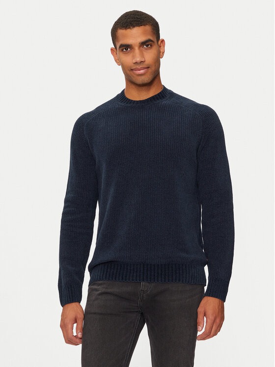 BOSS Boss Пуловер 50523568 Тъмносин Regular Fit