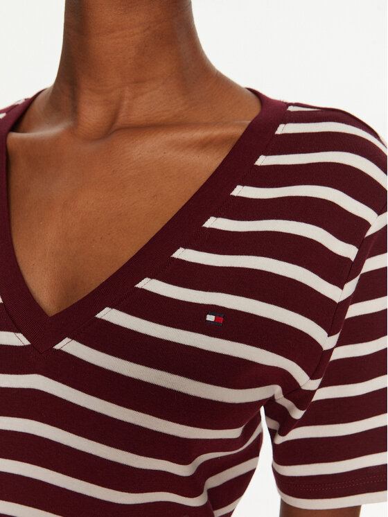 Tommy Hilfiger Tommy Hilfiger T-krekls WW0WW40584 Bordo Slim Fit