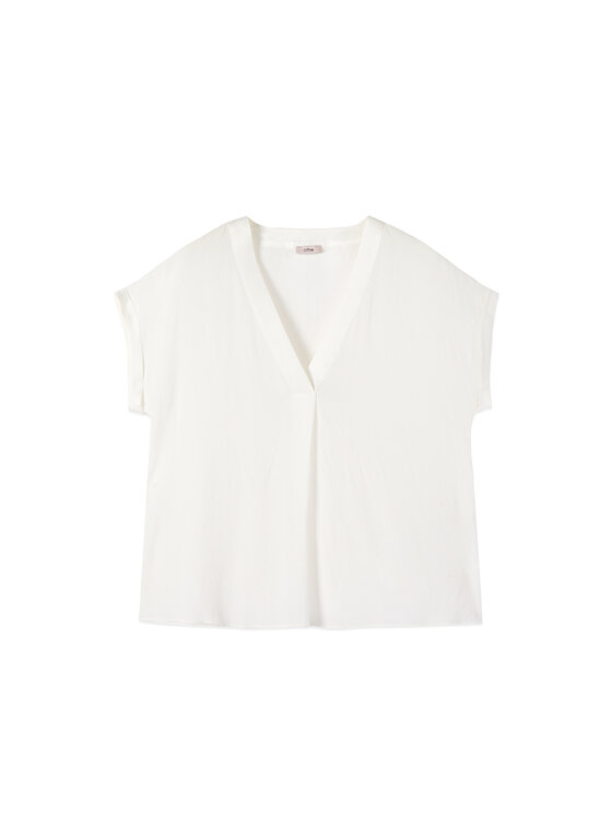 Oltre Oltre Blusa 2488J100757N011 Bianco Regular Fit