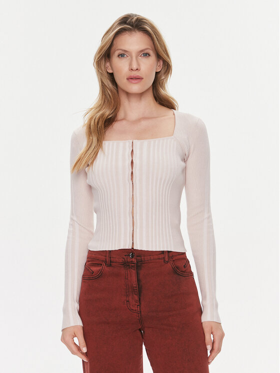Guess Guess Kardigán Allie W4RR43 Z2YN2 Bézs Slim Fit