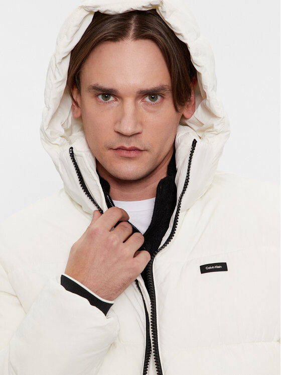 Calvin Klein Calvin Klein Winterjacke Crinkle K10K110336 Écru Regular Fit