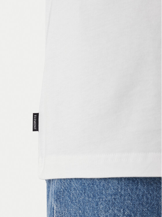 Element Element T-Shirt Icon Label Pocket ELYKT00198 Biały Regular Fit