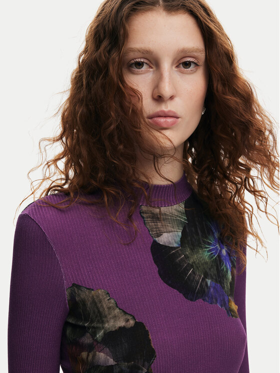 Desigual Desigual Ежедневна рокля Pansee Lacroix 24WWVK34 Виолетов Regular Fit